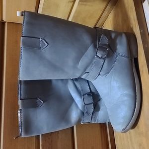 Girls Grey Boots